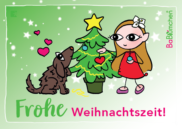 BaBlümchen® Postkarte - Frohe Weihnachten Weihnachtsbaum BaBlümchen® Postkarte - Frohe Weihnachten Weihnachtsbaum