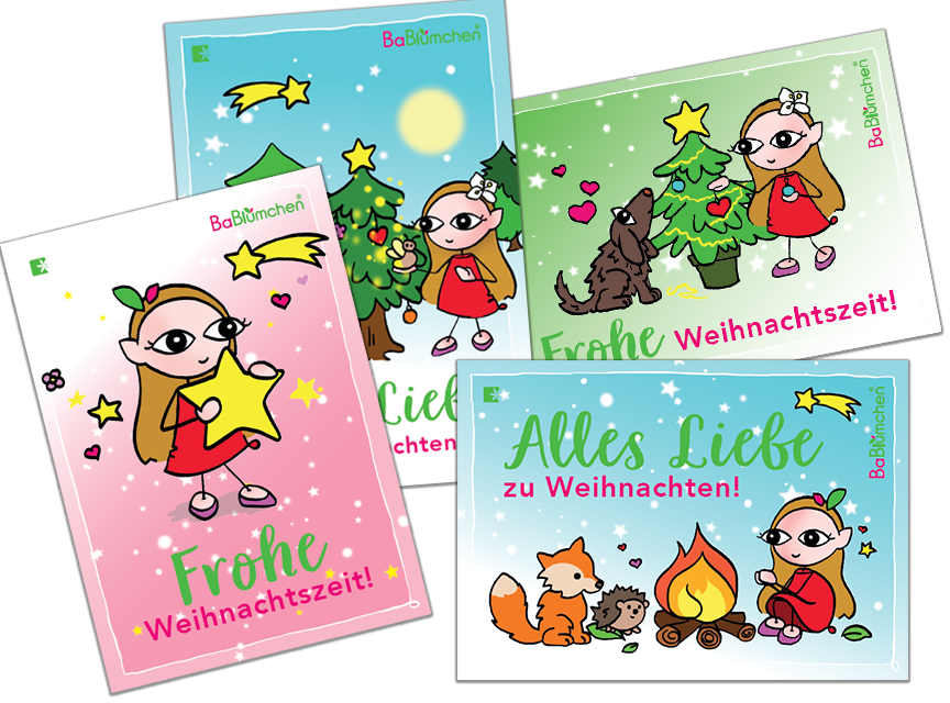 BaBlümchen® Postkarten Set - Weihnachten BaBlümchen® Postkarten Set - Weihnachten