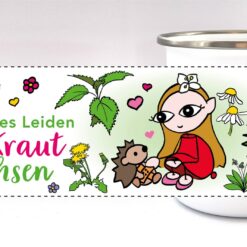 BaBlümchen® Emaille Tasse Kraut Grafik