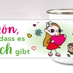 BaBlümchen® Emaille Tasse Schön gibt Grafik