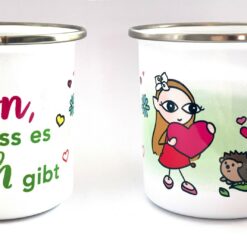 BaBlümchen® Emaille Tasse Schön gibt