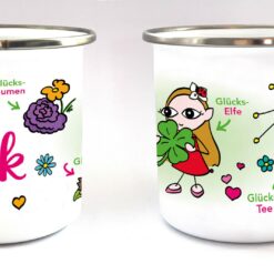 BaBlümchen® Emaille Tasse voll Glück