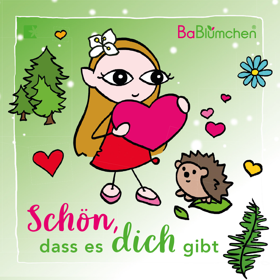 BaBlümchen® Postkarte - Schön, dass es dich gibt BaBlümchen® Postkarte - Schön, dass es dich gibt