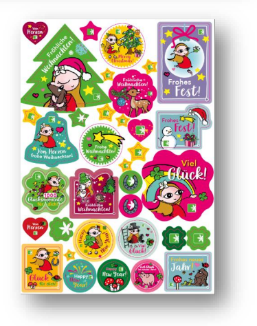 BaBlümchen® Weihnachtsetiketten - Neujahrssticker